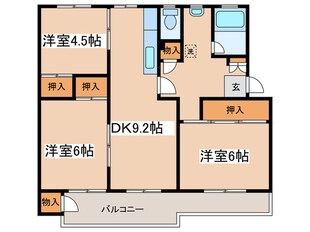 田園青葉台住宅団地17号棟(204)の物件間取画像